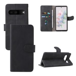 For Google Pixel 7 Pro Skin Feel Magnetic Flip Leather Phone Case(Black) (OEM)