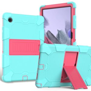 For Samsung Galaxy Tab A8 10.5 2021 Two-Color Robot Silicone + PC Tablet Case(Mint Green + Rose Red) (OEM)