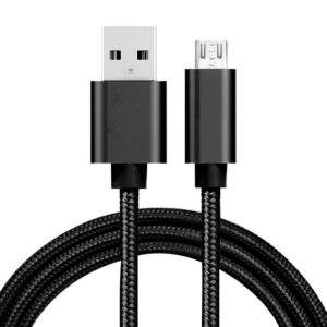 3A Woven Style Metal Head Micro USB to USB Data / Charger Cable, Cable Length: 3m(Black) (OEM)