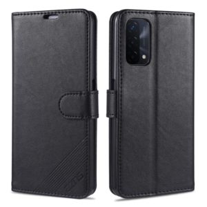 For OPPO A93 5G AZNS Sheepskin Texture Horizontal Flip Leather Case with Holder & Card Slots & Wallet(Black) (AZNS) (OEM)