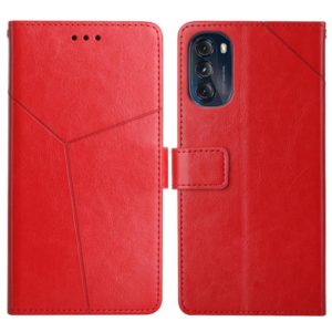 For Motorola Moto G 5G 2022 Y Stitching Horizontal Flip Leather Phone Case(Red) (OEM)