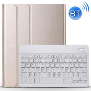 Detachable Bluetooth Keyboard + Brushed Texture Horizontal Flip Leather Tablet Case with Holder for iPad Pro 11 inch (2018)(Gold) (OEM)