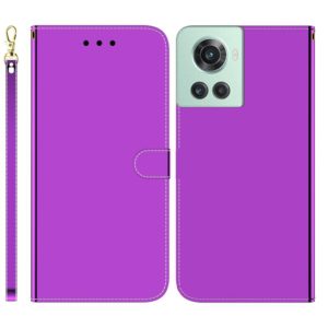 For OnePlus 10R / Ace Imitated Mirror Surface Leather Phone Case(Purple) (OEM)