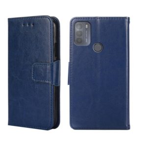 For Motorola Moto G50 Crystal Texture Leather Phone Case(Blue) (OEM)
