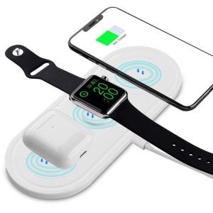 KT-W50A8 3 in 1 10W Multi-Function Bracket Wireless Charger for iPhones / iWatch / AirPods (OEM)