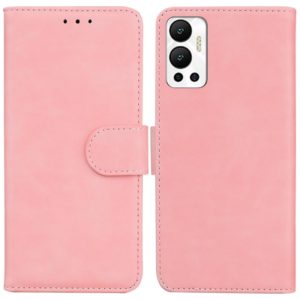 For Infinix Hot 12 Skin Feel Pure Color Flip Leather Phone Case(Pink) (OEM)