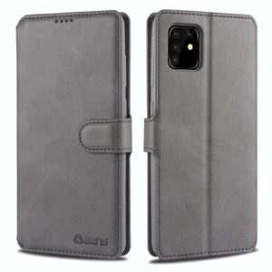 For Samsung Galaxy A81 / Note 10 Lite AZNS Calf Texture Horizontal Flip Leather Case, with Holder & Card Slots & Wallet & Photo Frame(Grey) (AZNS) (OEM)