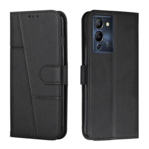 For Infinix Note 12 G96 Stitching Calf Texture Buckle Leather Phone Case(Black) (OEM)