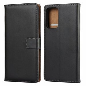 Plain Texture Cowhide Leather Horizontal Flip Case with Magnetic Clasp & Holder & Card Slots & Wallet For Samsung Galaxy A72 5G / 4G(Black) (OEM)