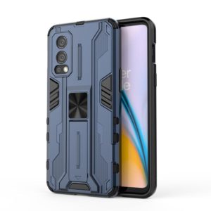 For OnePlus Nord 2 5G Supersonic PC + TPU Shock-proof Protective Case with Holder(Dark Blue) (OEM)