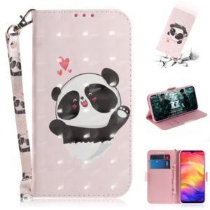 3D Coloured Drawing Horizontal Flip Leather Case with Holder & Card Slots & Wallet For Huawei P30(Love Panda) (OEM)
