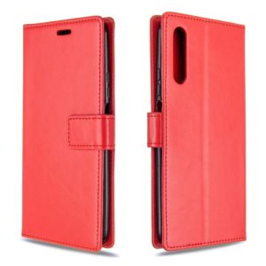 For Huawei Y9S Crazy Horse Texture Horizontal Flip Leather Case with Holder & Card Slots & Wallet & Photo Frame(red) (OEM)