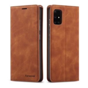 For Samsung Galaxy A31 Forwenw Dream Series Oil Edge Strong Magnetism Horizontal Flip Leather Case with Holder & Card Slots & Wallet & Photo Frame(Brown) (Forwenw) (OEM)