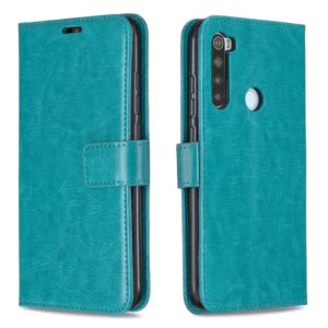 For Xiaomi Redmi Note 8 Crazy Horse Texture Horizontal Flip Leather Case with Holder & Card Slots & Wallet & Photo Frame(Blue) (OEM)