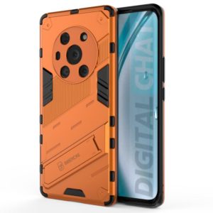 For Honor Magic3 Pro Punk Armor 2 in 1 PC + TPU Shockproof Case with Invisible Holder(Orange) (OEM)