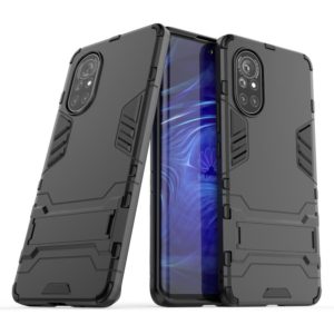 For Huawei Nova 8 5G PC + TPU Shockproof Protective Case with Holder(Black) (OEM)