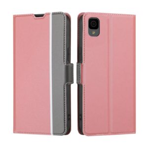 For TCL 30 Z T602DL Twill Texture Side Button Leather Phone Case(Pink) (OEM)