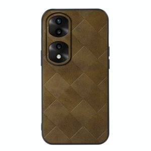 For Honor 70 Pro / 70 Pro+ Weave Plaid PU Phone Case(Green) (OEM)