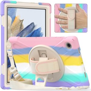 For Samsung Galaxy Tab A8 10.5 2021 Silicone + PC Tablet Case(Colorful Pink) (OEM)