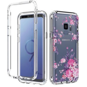 For Samsung Galaxy S9 2 in 1 High Transparent Painted Shockproof PC + TPU Protective Case(Rose) (OEM)