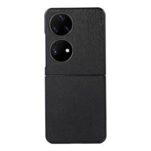 For Huawei P50 Pocket Wood Texture PU Phone Case(Black) (OEM)