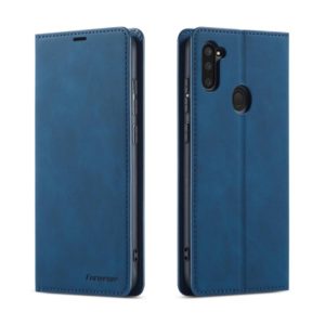 For Samsung Galaxy A11 Forwenw Dream Series Oil Edge Strong Magnetism Horizontal Flip Leather Case with Holder & Card Slots & Wallet & Photo Frame(Blue) (Forwenw) (OEM)