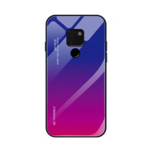 For Huawei Mate 20 Gradient Color Glass Case(Red Blue) (OEM)