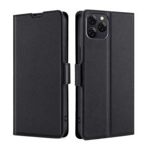 For Blackview A95 Ultra-thin Voltage Side Buckle PU + TPU Leather Phone Case(Black) (OEM)