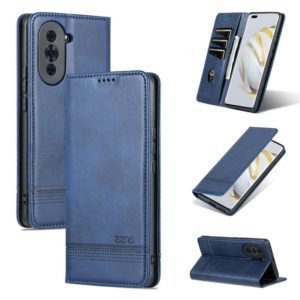 For Huawei nova 10 Pro AZNS Magnetic Calf Texture Flip Leather Phone Case(Dark Blue) (AZNS) (OEM)