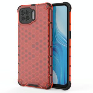 For OPPO F17 Shockproof Honeycomb PC + TPU Case(Red) (OEM)
