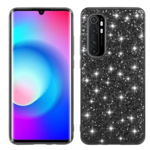 For Xiaomi Note 10 Lite Glitter Powder Shockproof TPU Protective Case(Black) (OEM)
