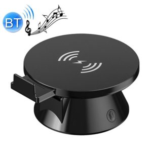 10W Multifunctional Universal Horizontal / Vertical Flash Charging Wireless Charger Bluetooth Speaker with USB Interface(Black) (OEM)