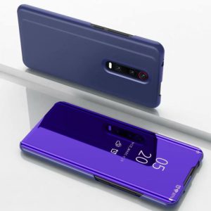 For Xiaomi Redmi 8 Plated Mirror Horizontal Flip Leather Cover with Stand Mobile Phone Holster(Purple Blue) (OEM)