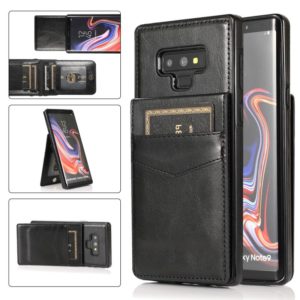 For Samsung Galaxy Note9 Solid Color PC + TPU Protective Case with Holder & Card Slots(Black) (OEM)
