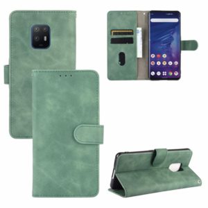 For Fujitsu Arrows 5G (F-51A) Solid Color Skin Feel Magnetic Buckle Horizontal Flip Calf Texture PU Leather Case with Holder & Card Slots & Wallet(Green) (OEM)
