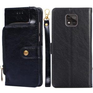 For Motorola Moto G Power (2021) Zipper Bag PU + TPU Horizontal Flip Leather Case with Holder & Card Slot & Wallet & Lanyard(Black) (OEM)