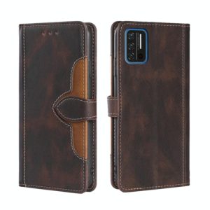 For UMIDIGI A7S Skin Feel Straw Hat Magnetic Buckle Leather Phone Case(Brown) (OEM)