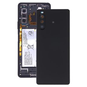 Original Battery Back Cover with Fingerprint for Sony Xperia 10 II(Black) (OEM)