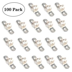 100 PCS M8 304 Stainless Steel Hole Tube Clips U-tube Clamp Connecting Ring Hose Clamp (OEM)