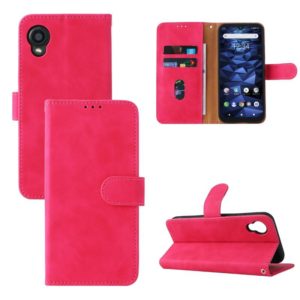 For Kyocera DIGNO BX2 Skin Feel Magnetic Buckle Leather Phone Case(Rose Red) (OEM)