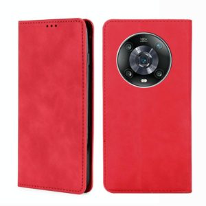 For Honor Magic4 Pro Skin Feel Magnetic Horizontal Flip Leather Phone Case(Red) (OEM)
