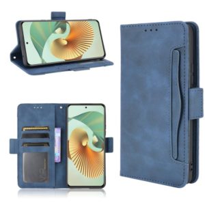 For ZTE Axon 30 Pro 5G Skin Feel Calf Pattern Horizontal Flip Leather Case with Holder & Card Slots & Photo Frame(Blue) (OEM)