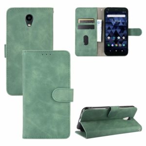 For Kyocera DIGNO BX Solid Color Skin Feel Magnetic Buckle Horizontal Flip Calf Texture PU Leather Case with Holder & Card Slots & Wallet(Green) (OEM)