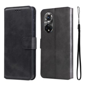 For Honor 50 Pro / Huawei Nova 9 Pro JUNSUNMAY Calf Texture Leather Phone Case(Black) (JUNSUNMAY) (OEM)