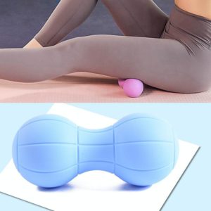 Fascia Ball Muscle Relaxation Yoga Ball Back Massage Silicone Ball, Specification: Basketball Blue Peanut Ball (OEM)