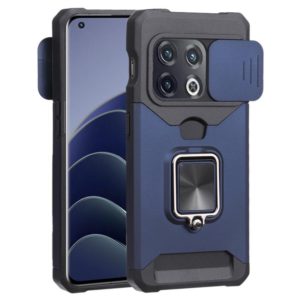 For OnePlus 10 Pro Sliding Camera Cover Design PC + TPU Shockproof Phone Case(Blue) (OEM)