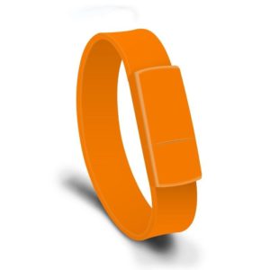 MicroDrive 128GB USB 2.0 Fashion Bracelet Wristband U Disk (Orange) (MicroDrive) (OEM)
