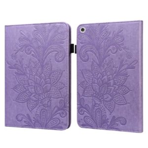 For Lenovo M10 FHD REL Lace Flower Embossing Pattern Horizontal Flip Leather Case with Holder & Card Slots & Wallet & Photo Frame(Purple) (OEM)
