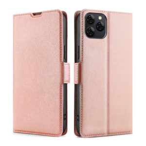 For Blackview A95 Ultra-thin Voltage Side Buckle PU + TPU Leather Phone Case(Rose Gold) (OEM)