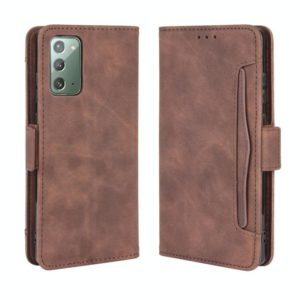 For Samsung Galaxy S20 FE 4G / 5G Wallet Style Skin Feel Calf Pattern Leather Case with Separate Card Slot(Brown) (OEM)